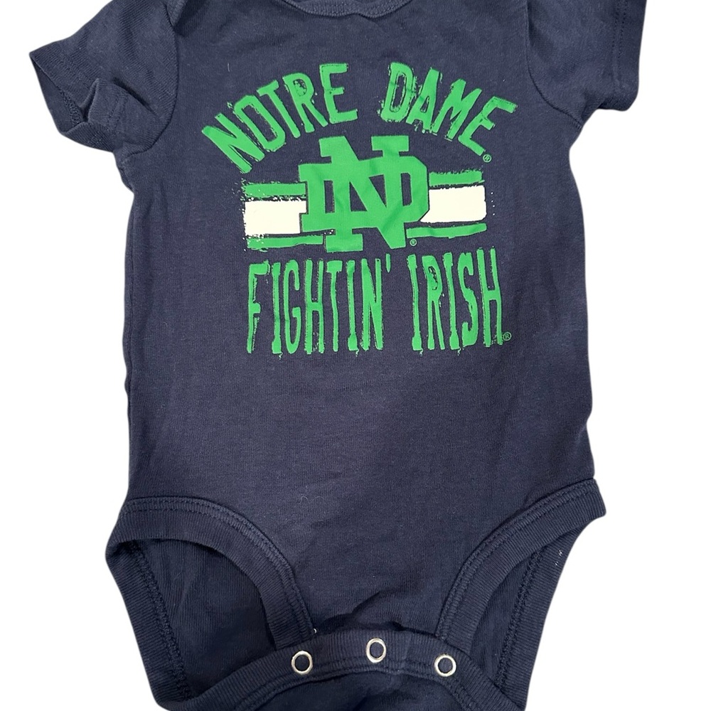 Gen2 Notre Dame Fighting Irish Infant 0-3 Months Bodysuits Bundle Blue Gold 2pk